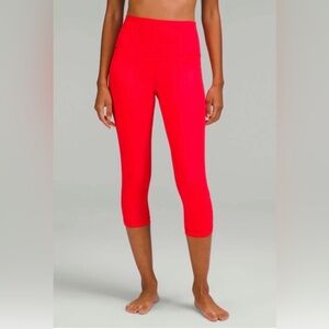 Lululemon Athletica, Align HR Crop 21” Love Red, Size 6
